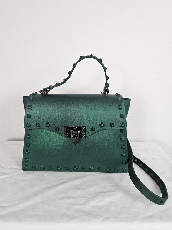 Source Unknown Handbags - Studded Green Jelly Purse